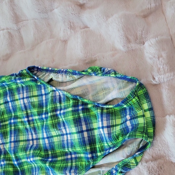 Vintage 70s Look Adorable Plaids One-Piece Swimsuit - SOFT - Picture 3 of 12